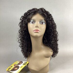 Damaris Long Curly #2 Darkest Brown Premium Synthetic Lace Part Wig